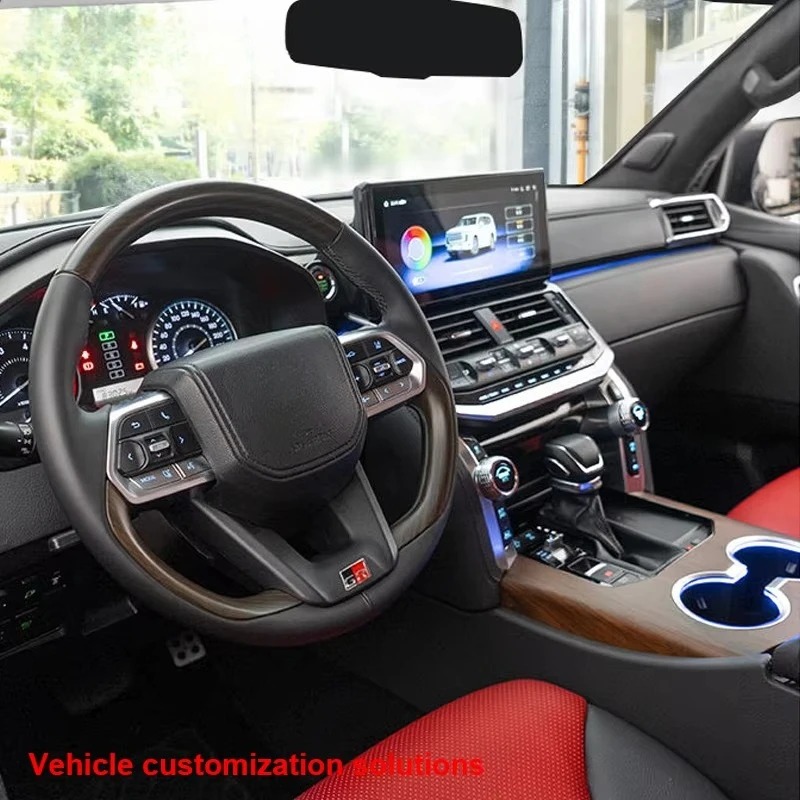 Professional LC200 LC300 Aluminum Luxury Interior Conversion Set OEM Style Dashboard Door Cards Center Console Land Cruiser 200